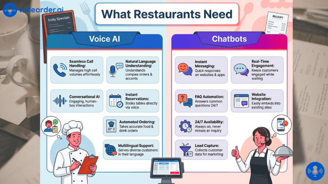 Voice AI vs. Chatbot: What Restaurants Need